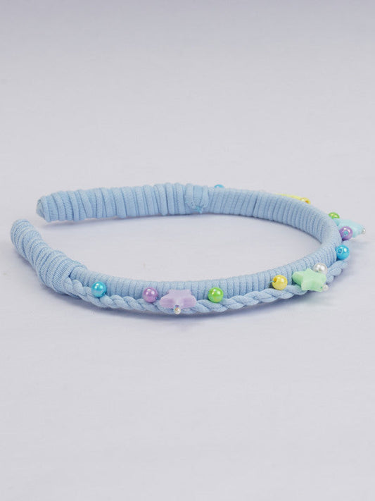 Soft Blue Acrylic Hairband for Girls & Kids - Beads & Pearls Choko