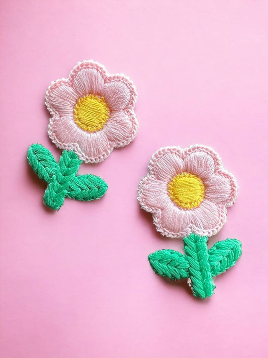 Choko Floral Accent Hairclip for Girls - Pink, Green, Yellow