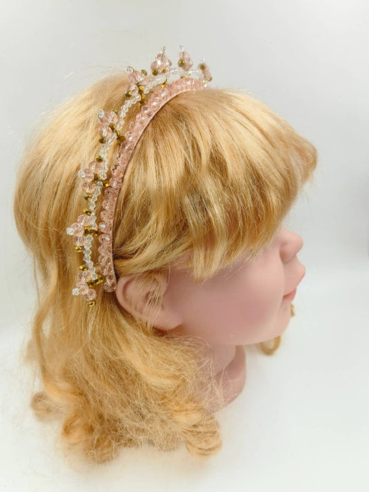 Pink and Gold Star Celestial Crown Headband