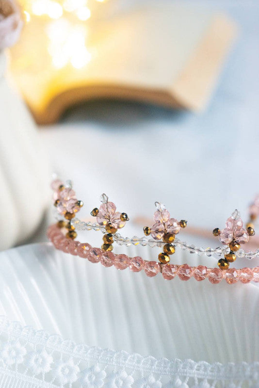Pink and Gold Star Celestial Crown Headband