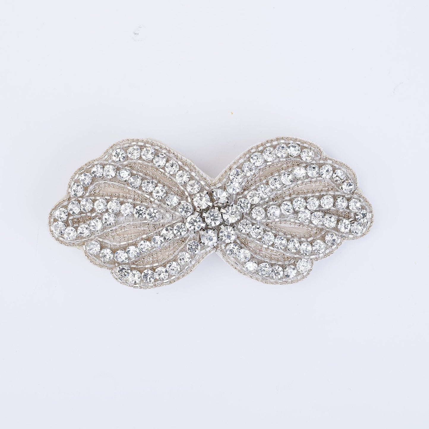 Choko Graceful Rhinestone Bow Hair Clip with Shimmering Bow for Girls, 1 Pc - Silver Elegance