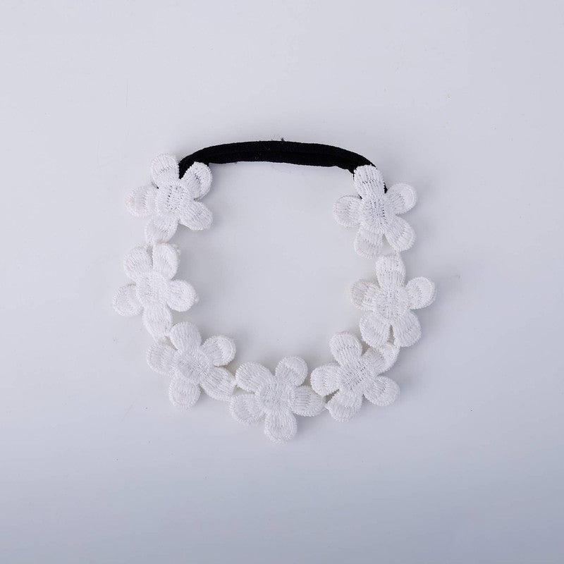 Choko Embroidered Floral Hairband for Girls - Pastel Green