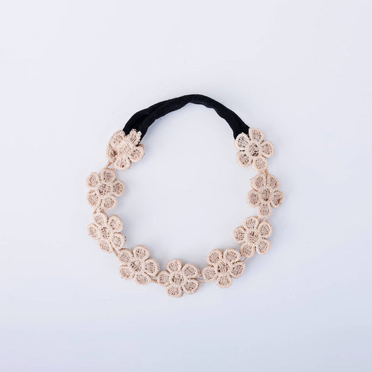 Choko Floral Rhinestone Hairband for Girls - Baby Blue