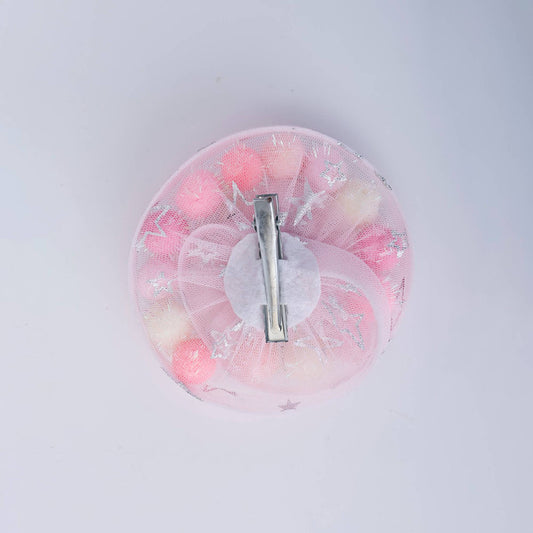Pastel Crown Pom-Pom Birthday Hair Clip for Baby Girls -  CCK90