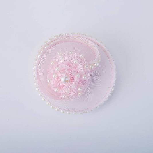 Sweet Blush Pearl Rose Birthday Hair Clip for Baby Girls