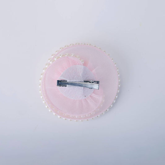 Sweet Blush Pearl Rose Birthday Hair Clip for Baby Girls
