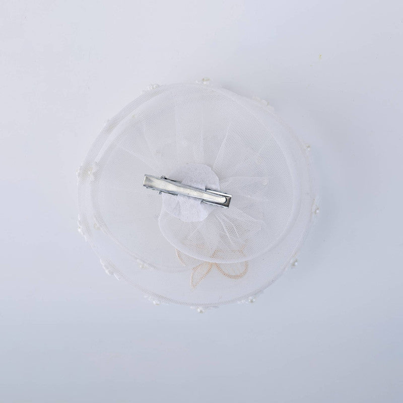 Enchanted Butterfly Pearl Birthday Hair Clip for Baby Girls - White