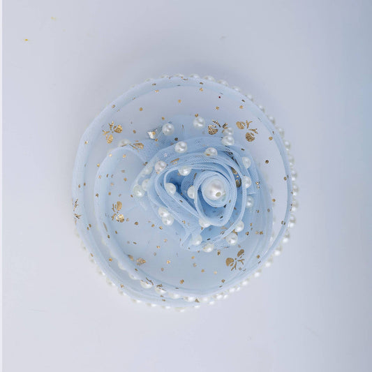 Choko Golden Shimmer Pearl Bloom Hairclip - Blue