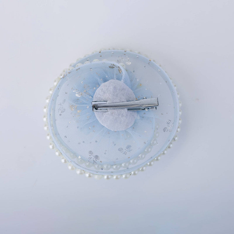 Choko Golden Shimmer Pearl Bloom Hairclip - Blue