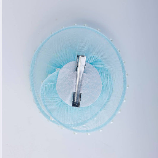 Choko Soft Blue Pearl Petal Hairclip for Baby Girls