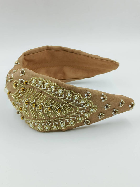 Elegant Beige SequesteRed Headband