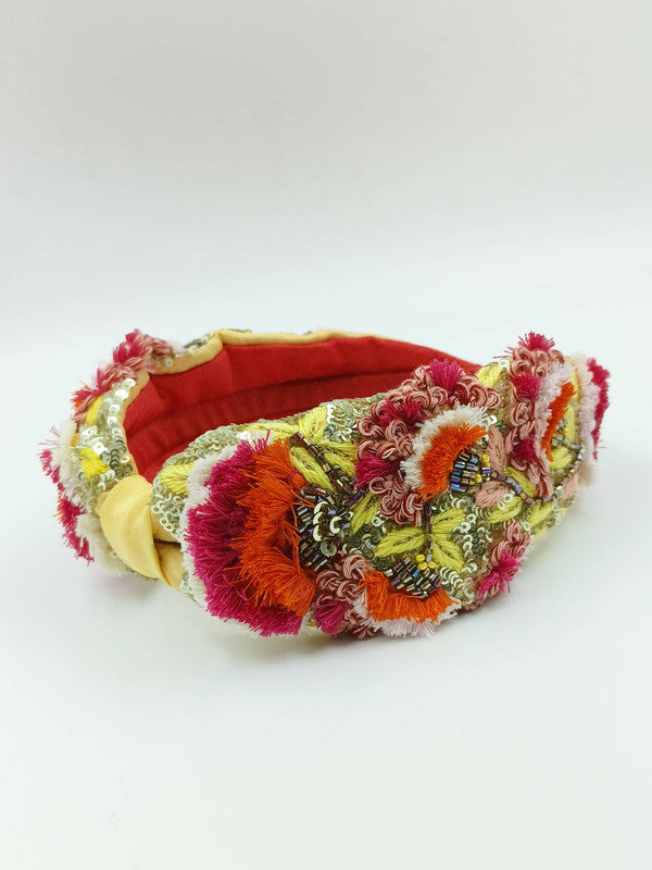 Lush Gardens Burgundy Headband