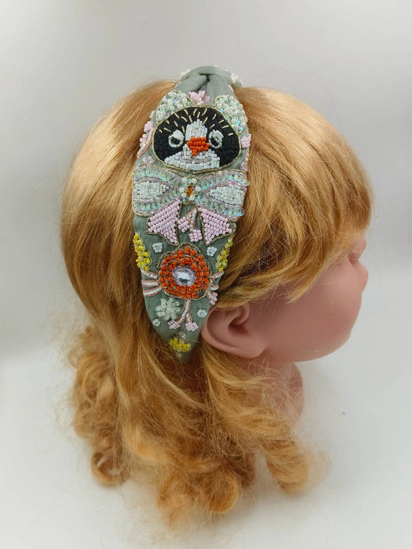 Gilded Flora Beaded Headband