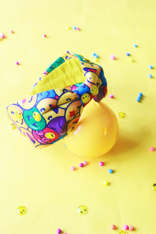 Emoji Print Gypsy Headband for Girls & Kids