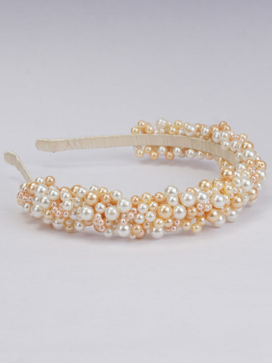 Orange Tangerine Pearl Hairband for Girls & Kids - Vibrant & Sweet Choko