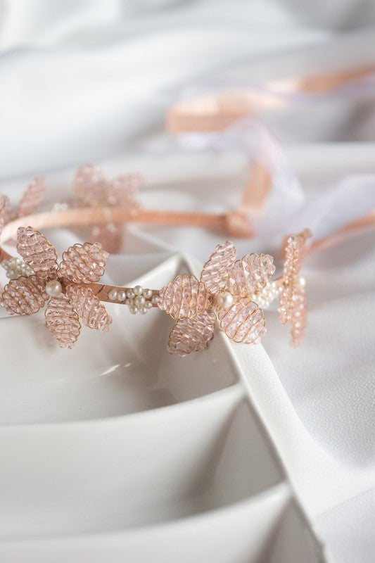 Pink Perennial Floret Hairband for Girls & Kids - Blossom-Inspired Elegance Choko