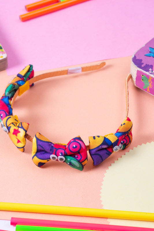 Bow Detailed Hair Band for Girls & Kids - Pink