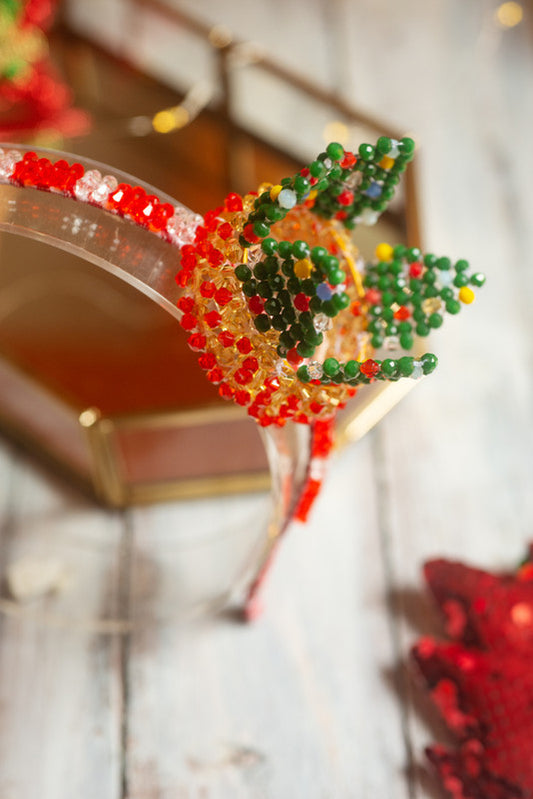 Sparkling Beaded Crown - Colorful, Festive Accessory for Girls