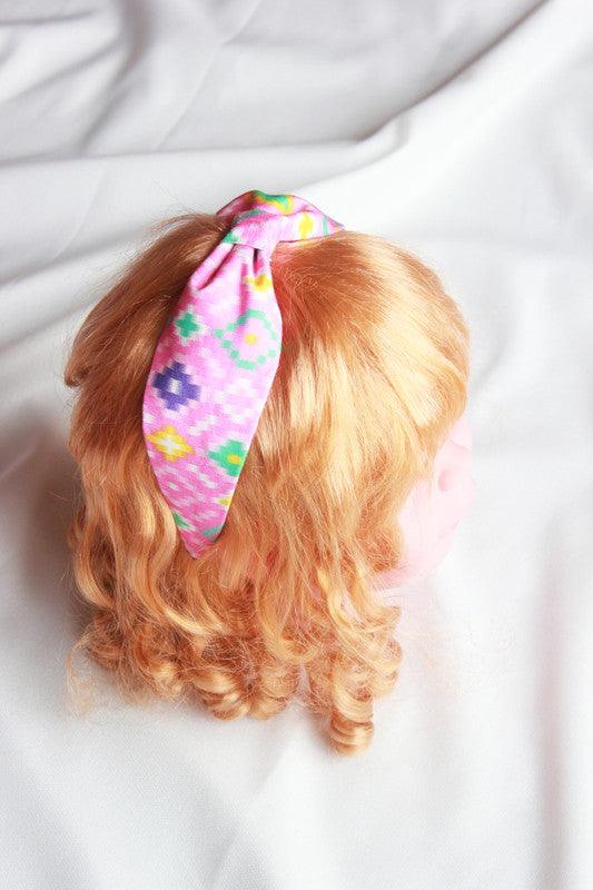 Pink Wildwood Turban Hairband for Girls & Kids - Sunny Daffodil Inspiration Choko