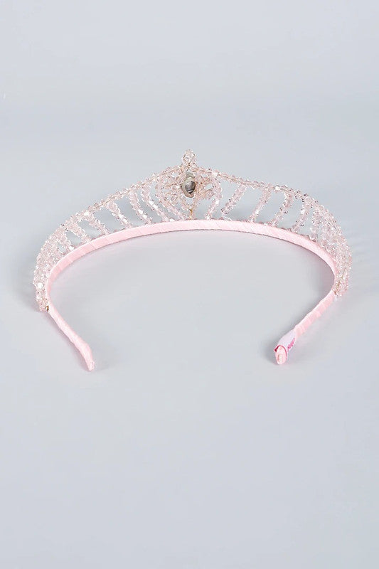 Imperial Blushed Jewels Crown Hair Band for Girls & Kids - Pink