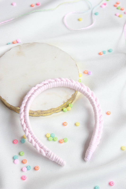 Flower Fairy Braided Hair Band - PINK