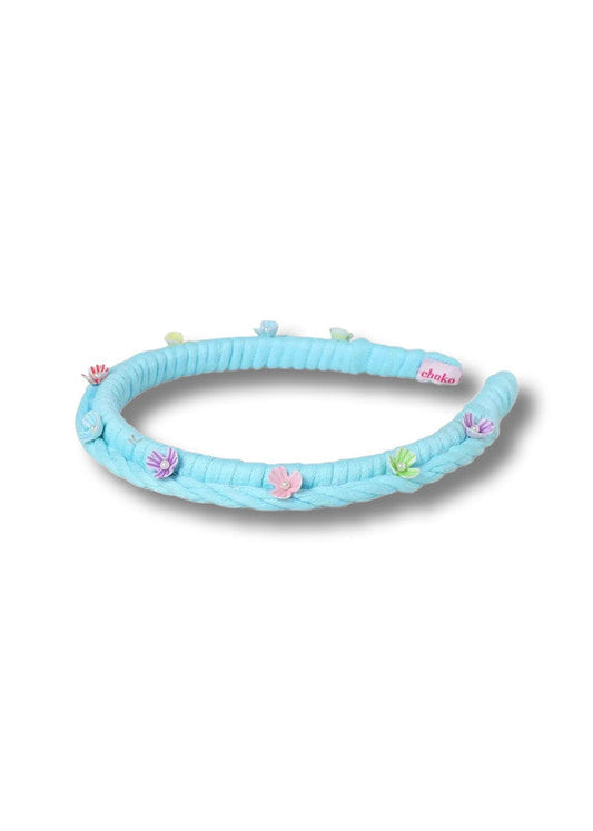 Flower Fairy Braided Hair Band for Girls & Kids - Blue Pastel Charm Choko
