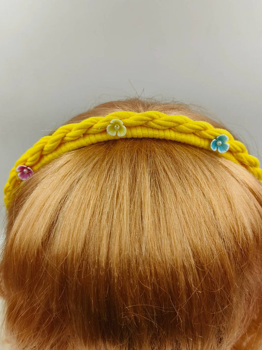 Choko - Knotted Texture Hairband - Elegant Uniqueness - Resin Elements - Yellow, Pink, Green
