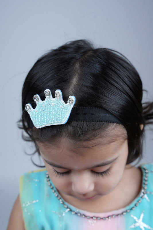 Cerulean Senorita Crown Crystal Headband for Girls