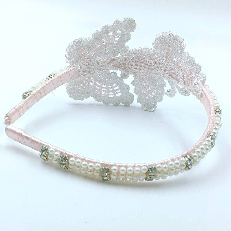 Pink Lace Butterfly Headband for Girls - Choko Kids' Accessory