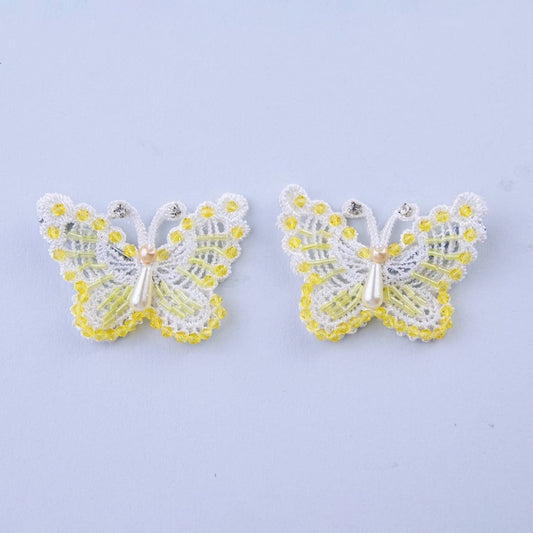 Choko Yellow Butterfly Bead Clips