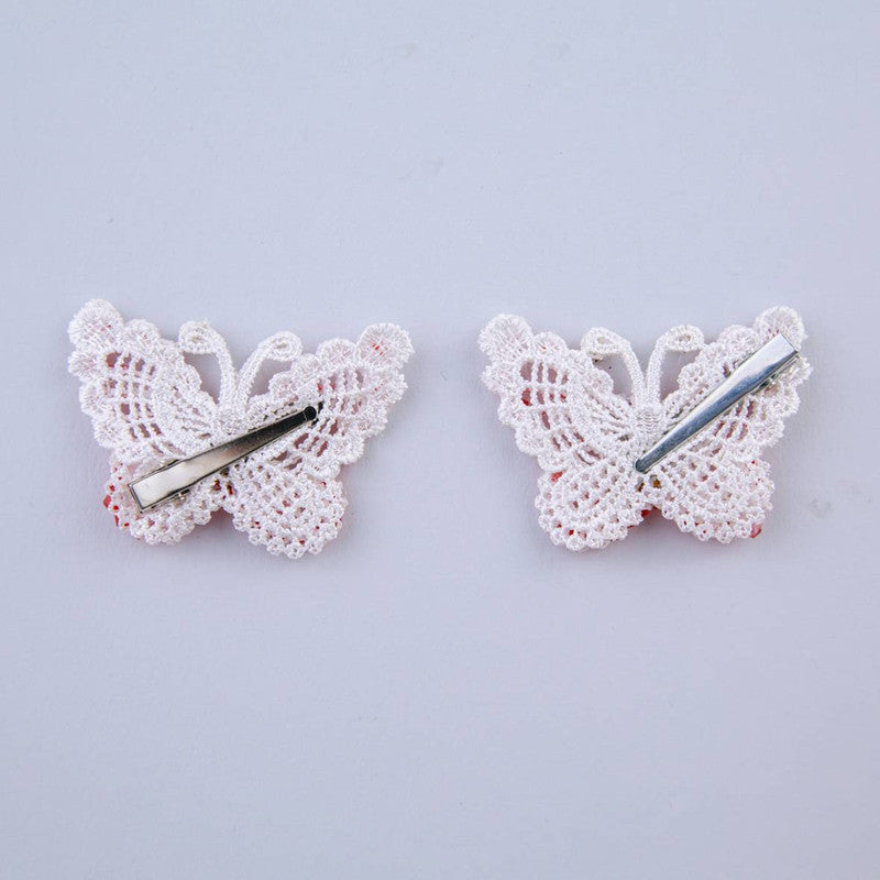 Choko Red Butterfly Bead Clips