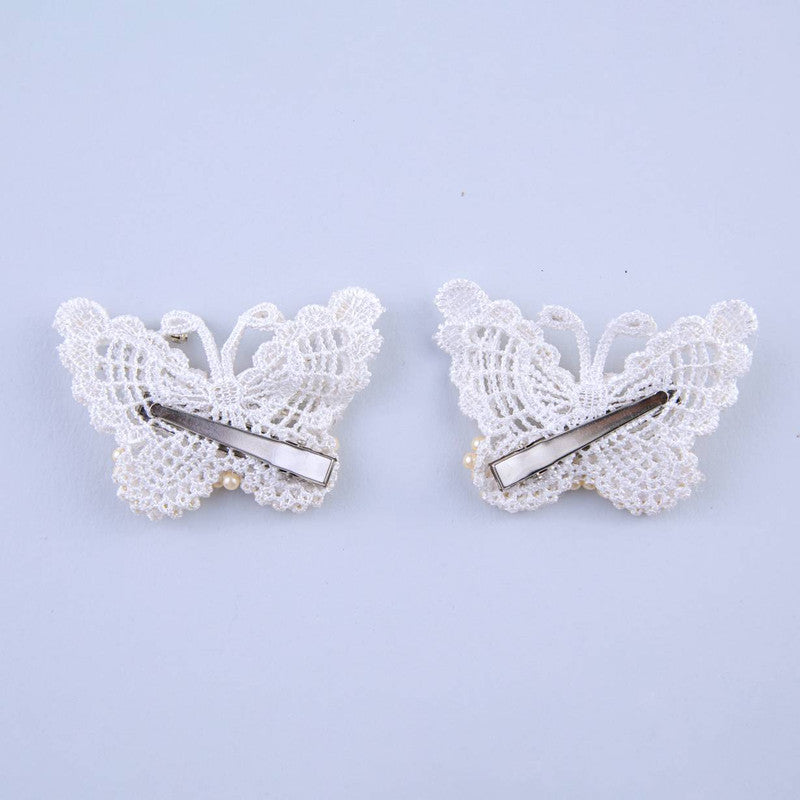 Choko Pearl Embellished Butterfly Clips