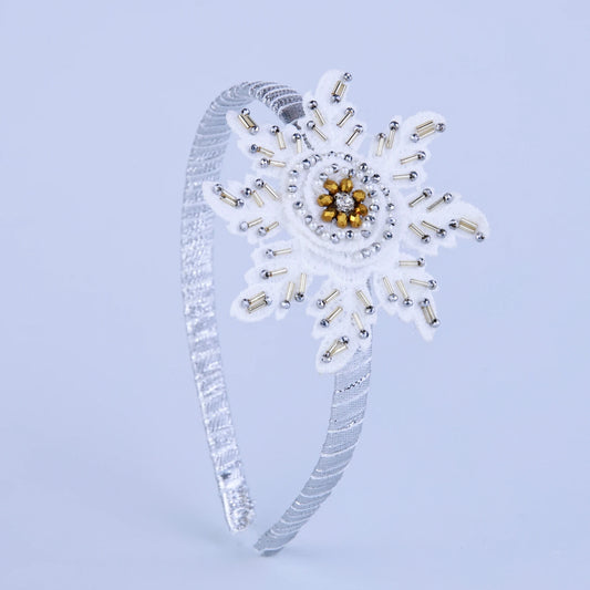 Choko Silver Starburst Beadwork Kids Hairband | Cute Hairband for Girls - Choko