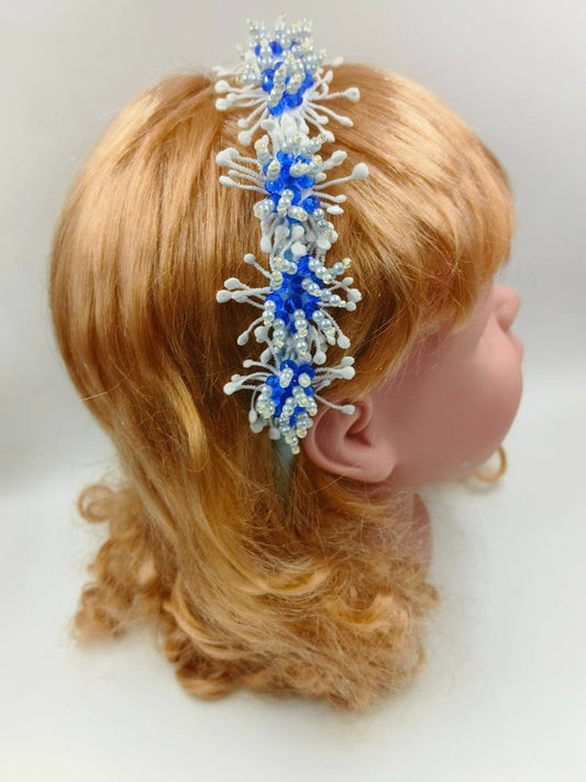 Choko Blue Ocean Bloom Kids Hairband for Girls