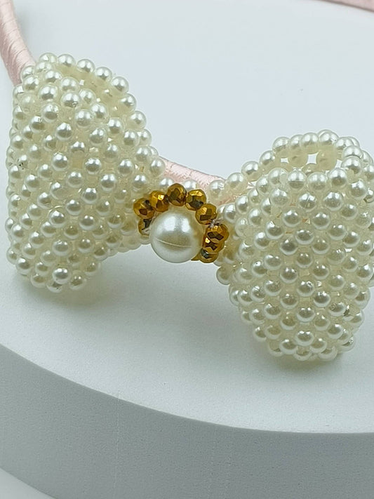 Pink Pearl Beaded Hairband for Girls - Choko Kids' Accessory