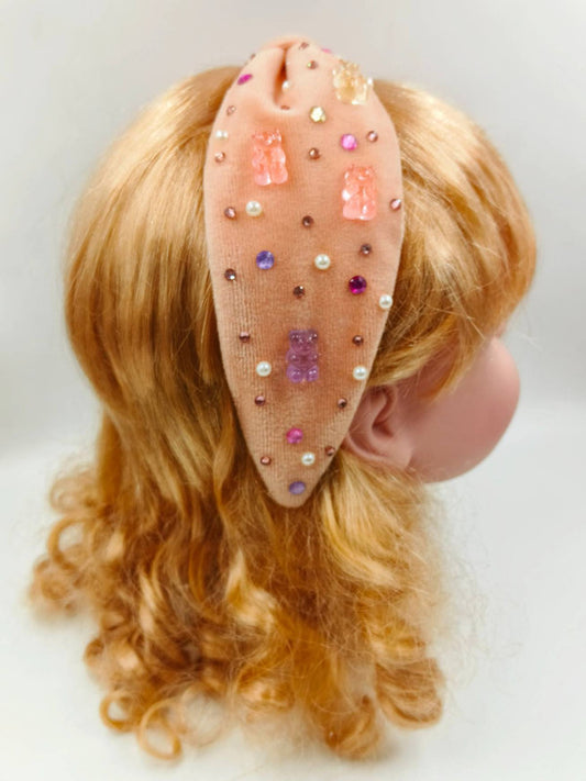 Choko - Kids Bejeweled Hairband for Girls - Peach, Orange