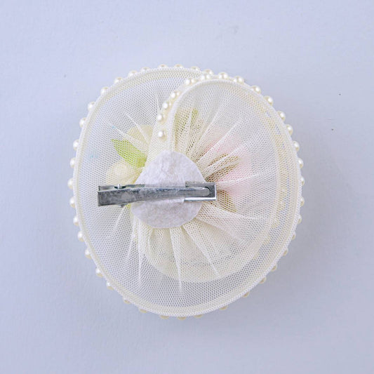 Choko Floral Lace Pearled Hat Hairclip for Girls