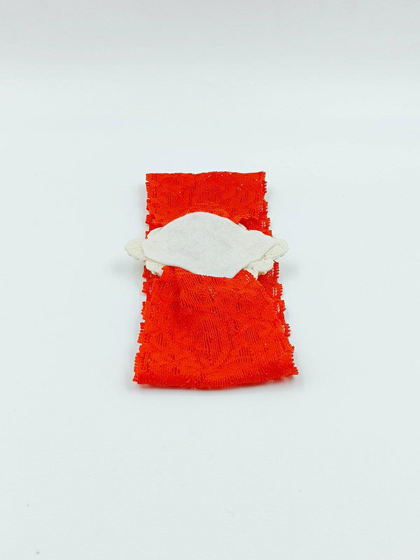 Choko - Red Lace Pearl Detailed Headband for Baby Girls for Babies