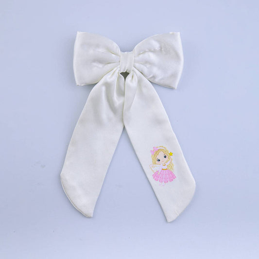 Choko Off White Princess Bow Hairclip for Girls