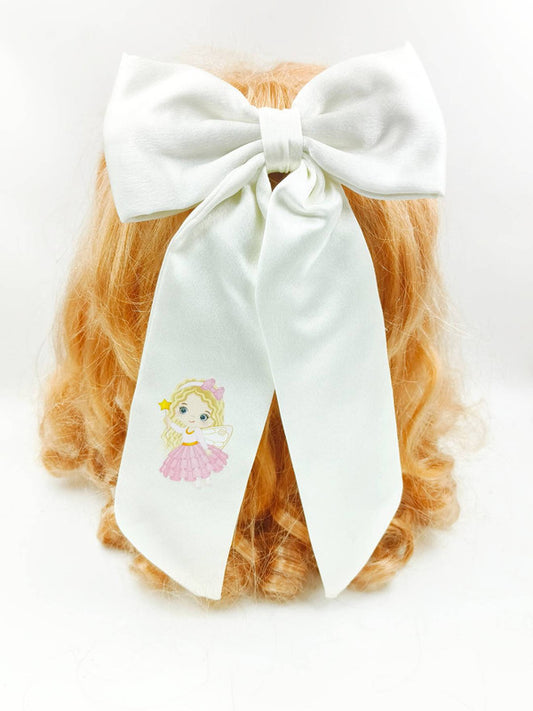 Choko Off White Princess Bow Hairclip for Girls