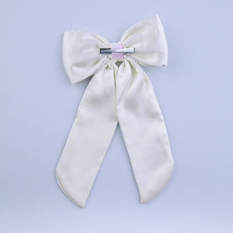Choko Off White Princess Bow Hairclip for Girls