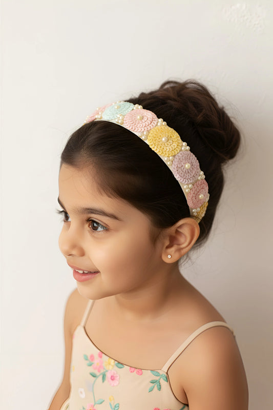 Kids Sequin & Pearl Hairband Pink – Cute Hairband for Girls | Choko - Choko