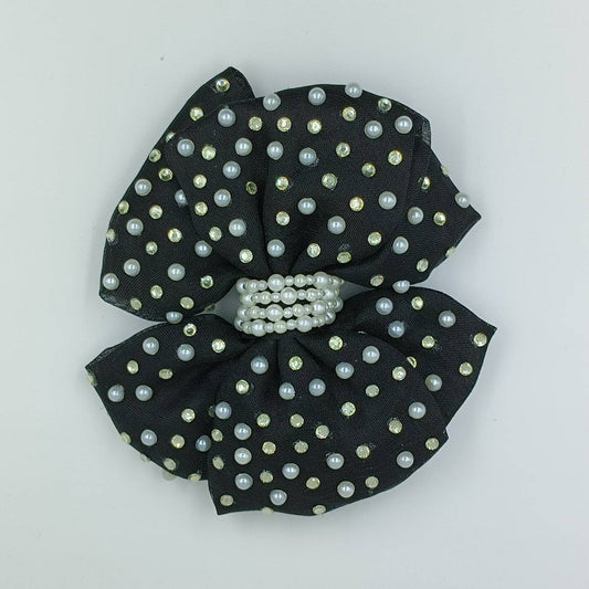 Choko Polka Dot Pearl Bow Hairclip - Kids' Hair Accessory