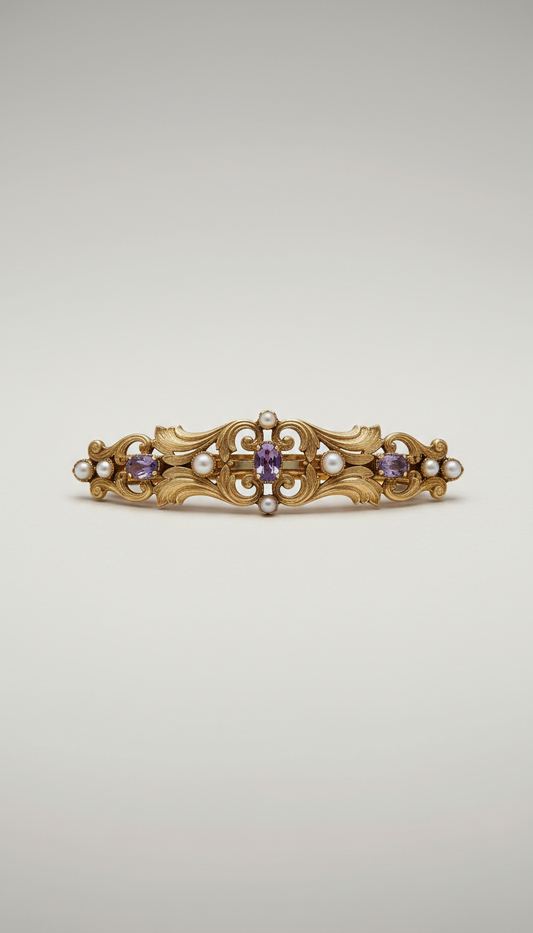 Antique Gold Motif Hair Clip