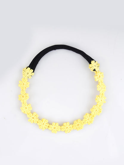 Yellow Floral Beaded Hair Band for Girls & Kids – Sunshine Blooms