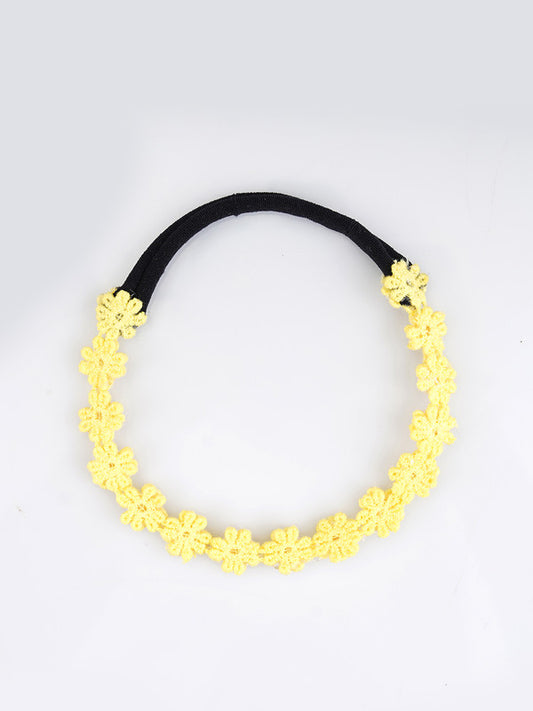 Yellow Floral Beaded Hair Band for Girls & Kids – Sunshine Blooms