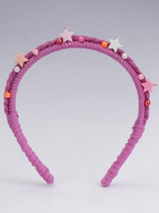 Magenta Pink Acrylic Hairband for Girls & Kids – Beads & Pearls Choko