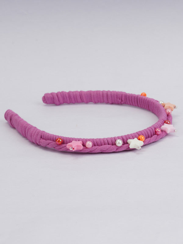 Magenta Pink Acrylic Hairband for Girls & Kids – Beads & Pearls Choko
