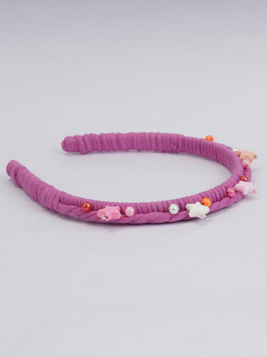 Magenta Pink Acrylic Hairband for Girls & Kids – Beads & Pearls Choko