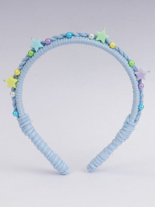 Soft Blue Acrylic Hairband for Girls & Kids – Beads & Pearls Choko